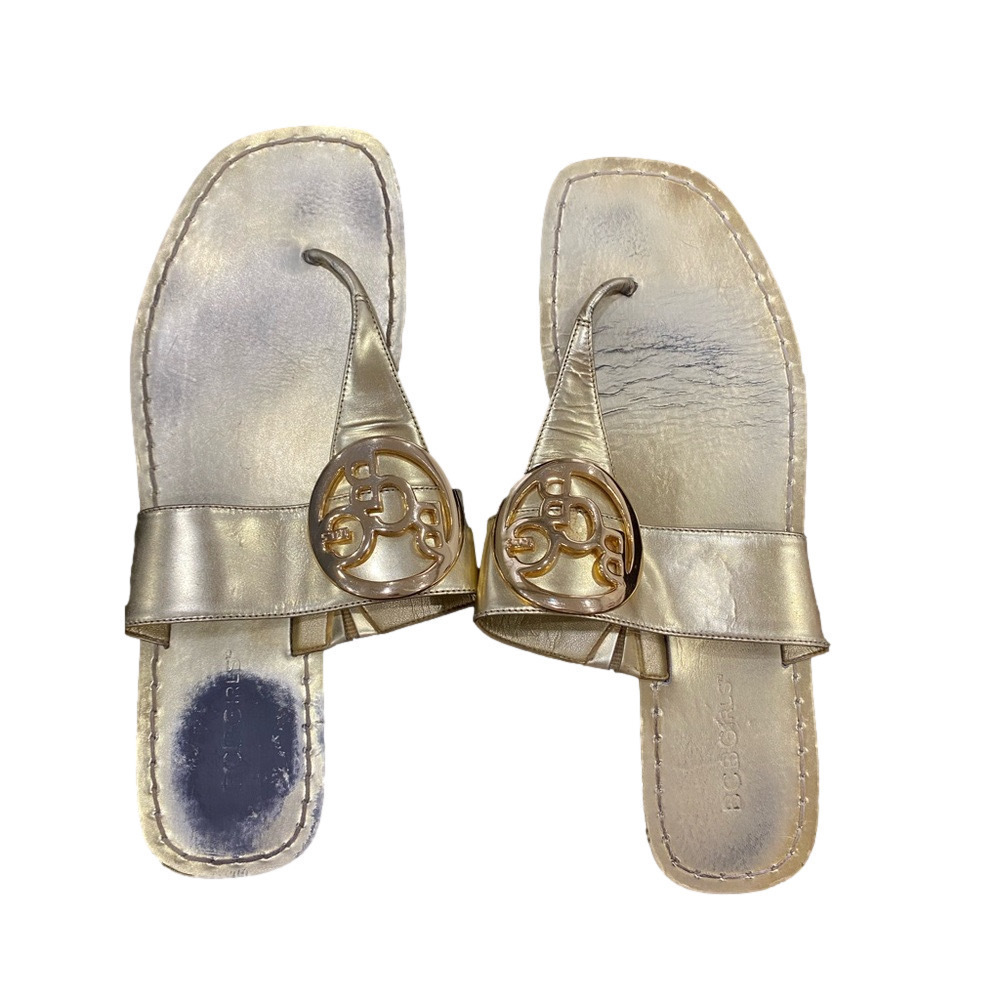 BCBGirls Metallic Gold Thong Sandal BCBGirls Very Well used. Sz 11 Womens